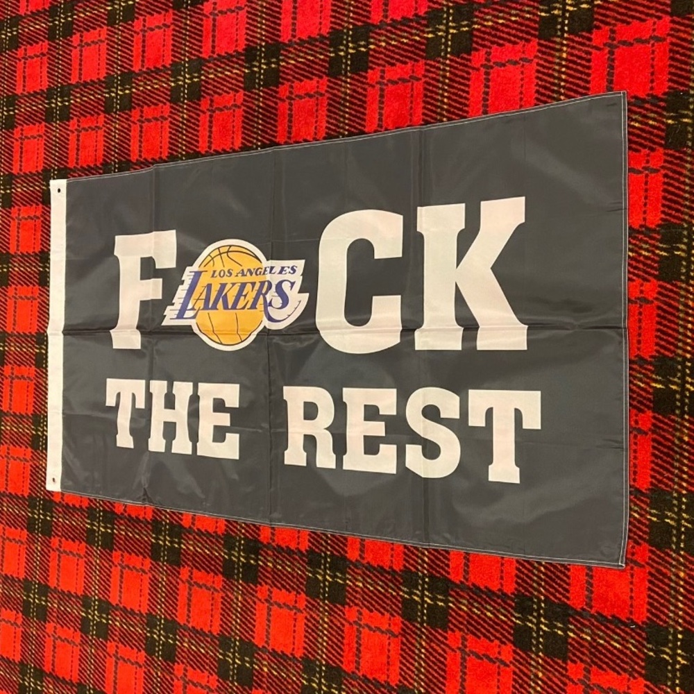 Brand new Los Angeles Lakers banner flag